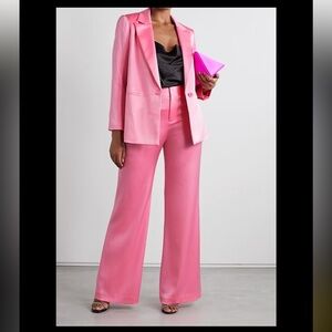 Alice-Olivia Denny Deanna Satin Blazer Pants size 8;Jacket size 10